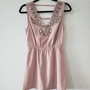 Ecoté dusty pink dress with studs size XS